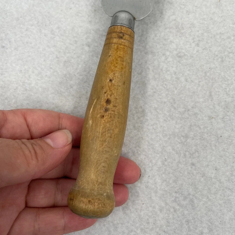 Vintage Wood Handle Icing Spatula Stainless Steel Frosting Offset Palette Knife